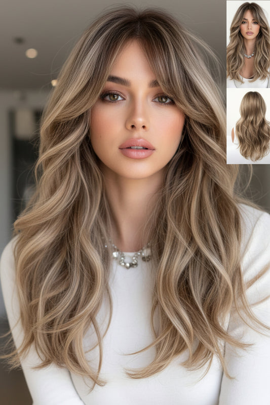 SWLC1261-8BR22  Long Blonde Balayage Wig | Wig Spa Canada