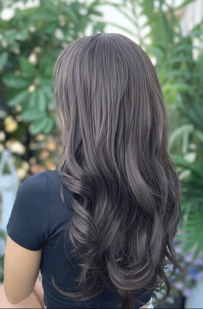 Indie – Non-Lace Wig | 24” with Bangs + Soft Layers | Rich Brown image 4