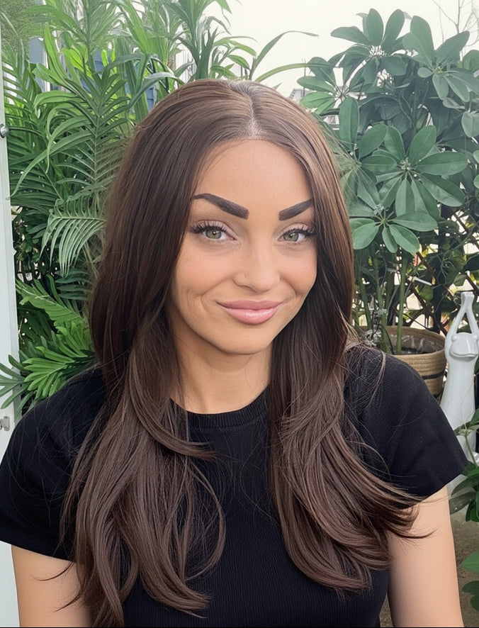 Penelope Brown Lace Front Wig Layer Style