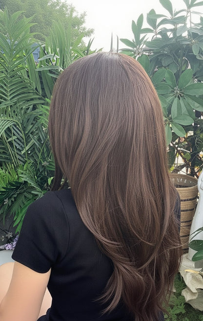 Penelope Brown Lace Front Wig Layer Style