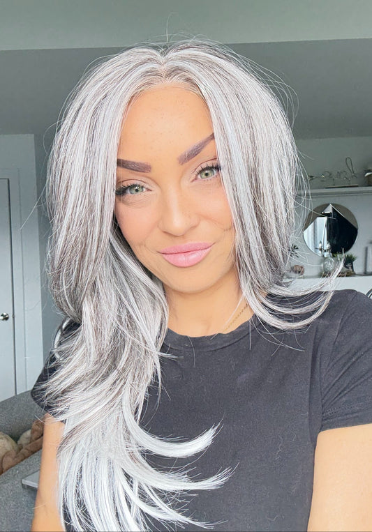 Sloan Wig With Grey Tones 13x6 Lace Base