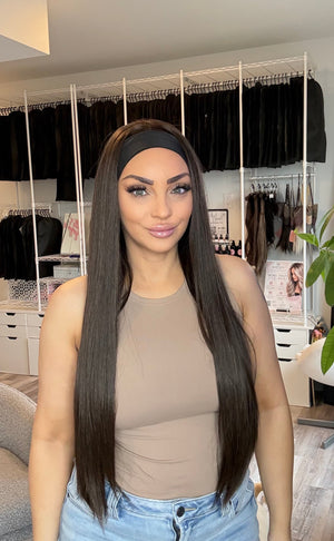 Tabitha 32” Brunette Headband Wig | One of One |Wigs Canada