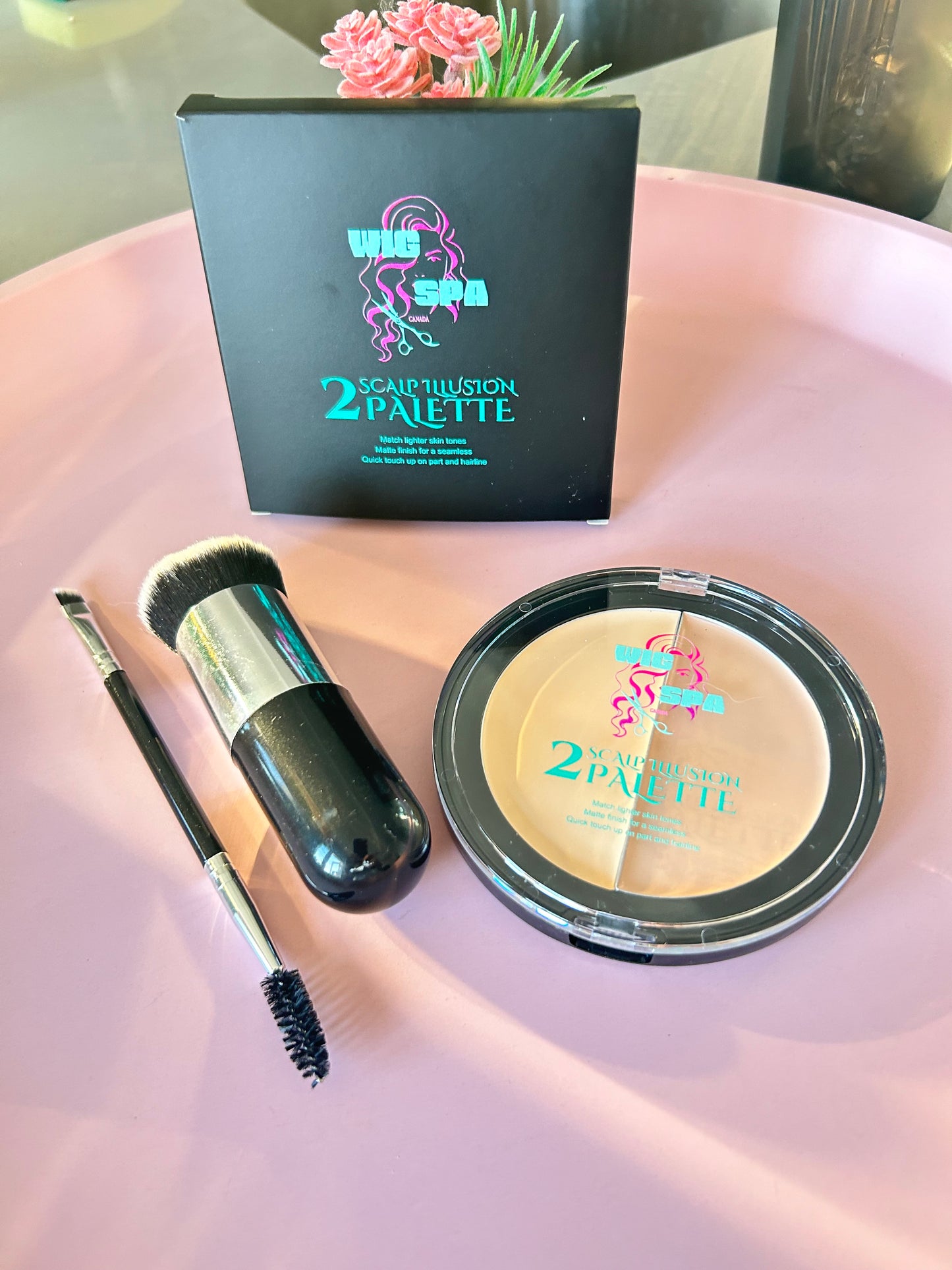 Wig Knot Cover-up Kit with 2 brushes