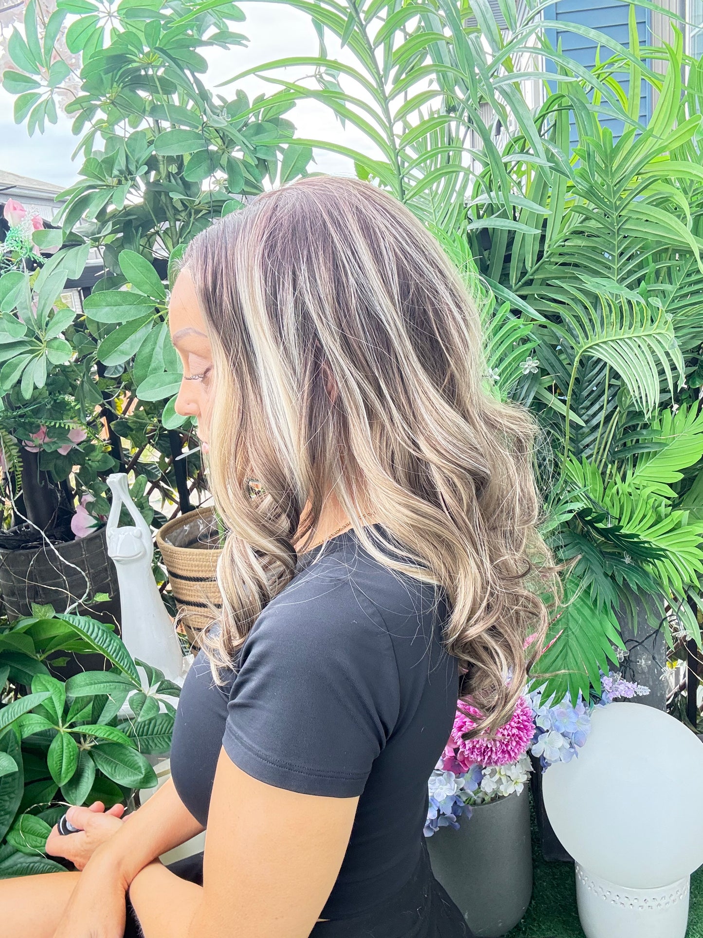 Amelia - 13x4 Lace Front Wig | 24 Inches | Brown with Blonde 13x4 Lace Front Wig image 3