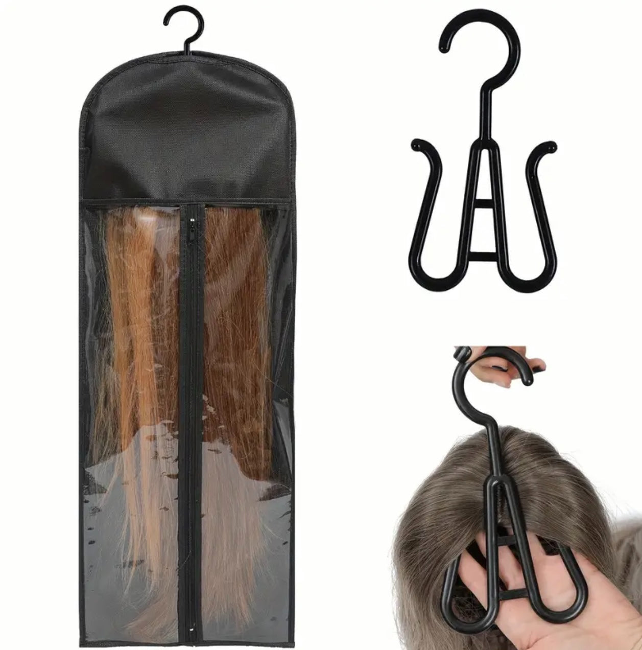 Juno - Non-Lace Wig | 28–30” | Coppery Red-Brown with Bangs image 9