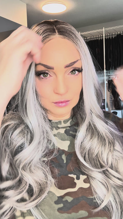 Rogue | Ash Blonde Rooted 13×4 Lace Front Wig