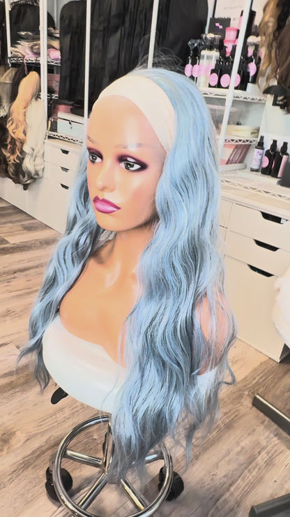 BT-3 | 28” Blue Blonde Headband Wig | ONE OF ONE