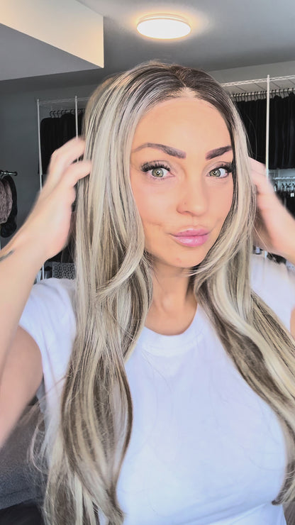 RAVENNA 26” Brunette Blonde 13x4 Lace Front Wig Canada