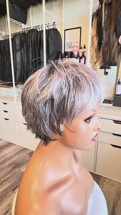Ellen Wille Hair Power Pixie Wig | Grey & Pink-Purple | The Wig Vault
