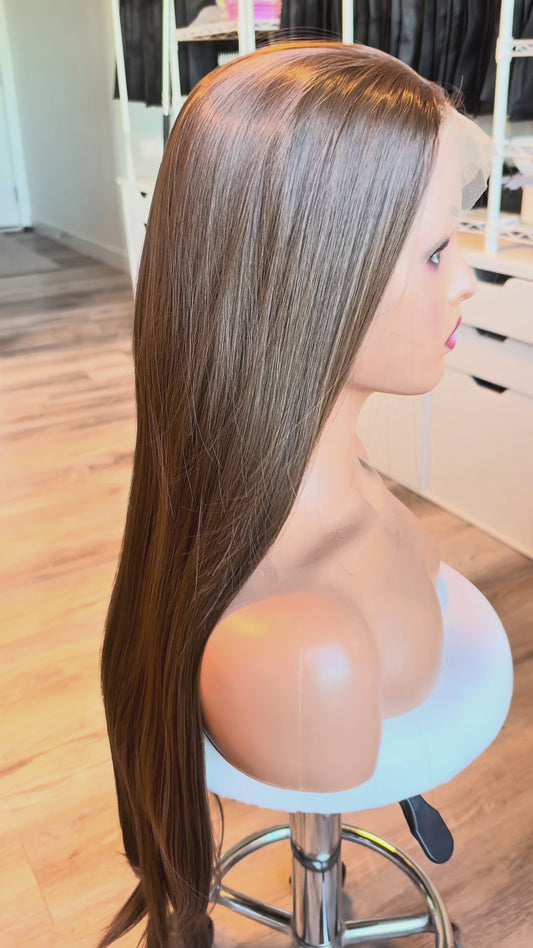 Coco | Medium Brown 360° Full Lace Wig | 32” | Wigs Canada