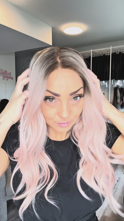 Rosalie -13x6 Swiss Lace Front Wig | 23” | Blush Blonde Melt