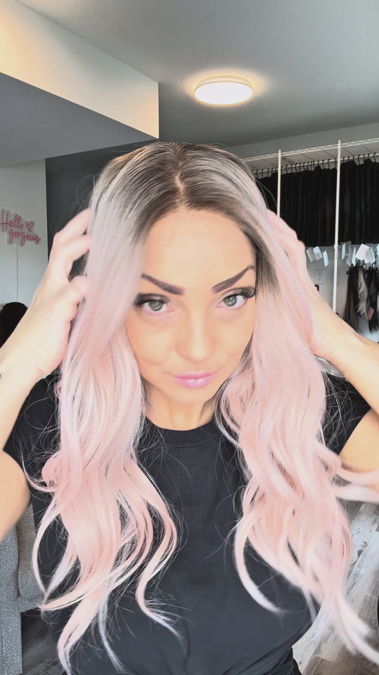 Rosalie -13x6 Swiss Lace Front Wig | 23” | Blush Blonde Melt